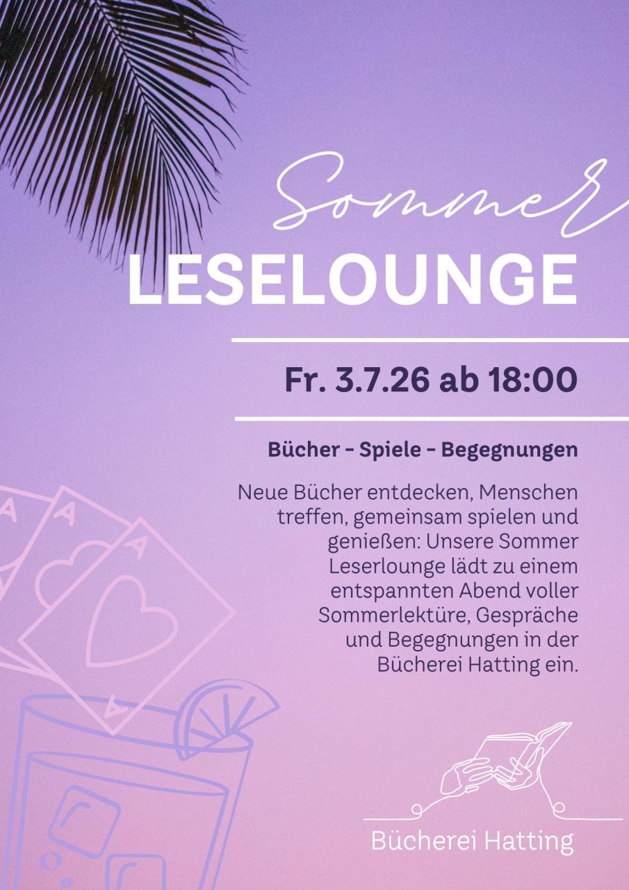 Sommer Leselounge Flyer